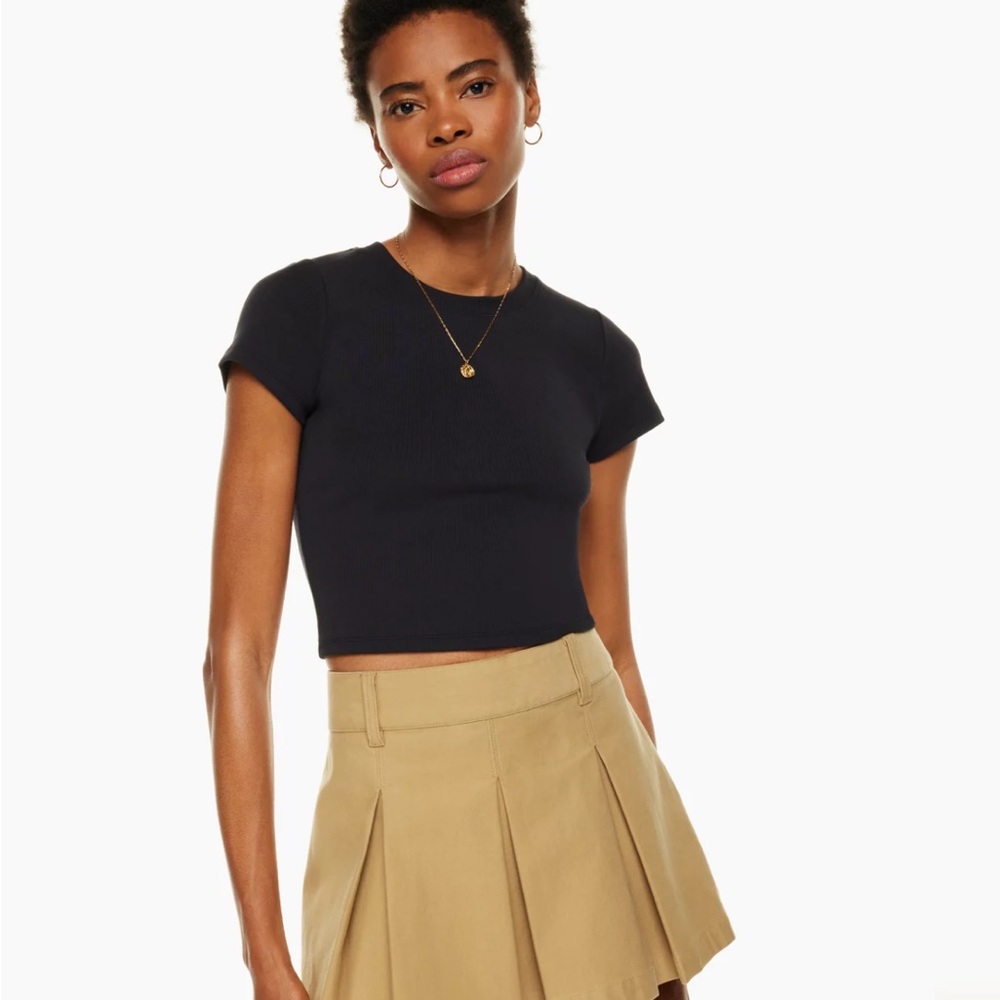 ARITZIA WILFRED CROPPED RIBBED TEE